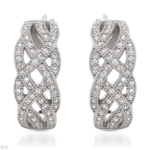 0.85ctw CubicZirconia Entwined style earrings