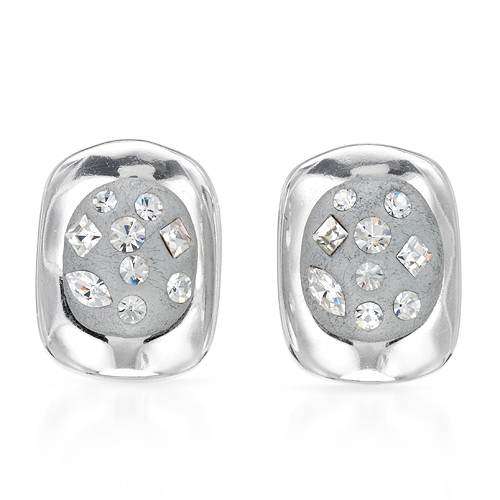 Crystal and Enamel earrings in 925 Sterling Silver