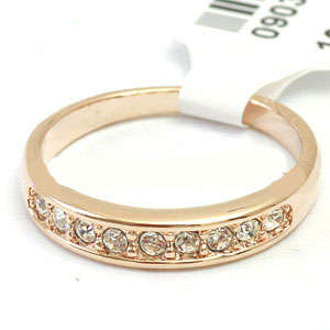 ***SPARKLING*** Rose Gold Plated CZ Dress Ring***Size 9**