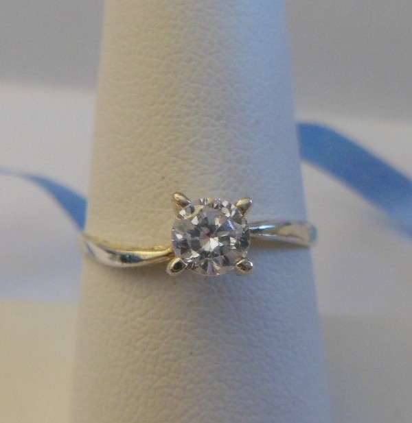 925 Sterling Silver 0.40ct CZ Petite Ring