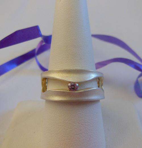 **925 Sterling Silver 0.10ctw CZ Band-Size 8.5