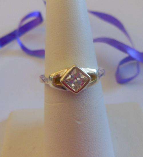 925 Sterling Silver 0.40ct Clear CZ Ring- Size 5.5