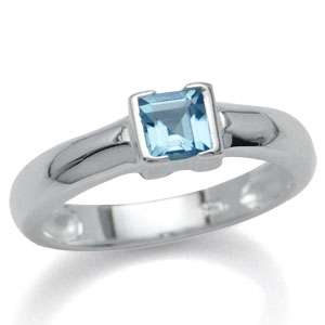 0.40ctw Natural Topaz Engagement Ring in 925 Sterling Silver*Size I*