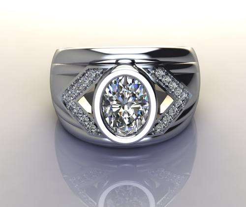 1.09ctw CZ Ring in Silver- Size P