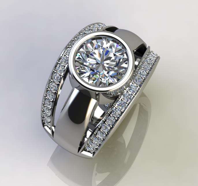 *CD DESIGNER JEWELRY*2.59ctw 925 Sterling Silver 11.3 grams Dress Ring*Size P*