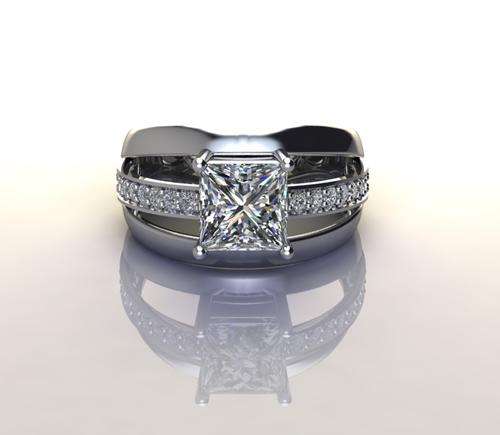 *CD DESIGNER JEWELRY*2.06ctw CZ Promise Ring in 925 Sterling Silver*Size R*