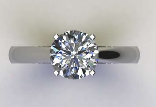 *CD DESIGNER JEWELRY*2.00ctw Solitaire Promise Ring in 925 Sterling Silver*Size R*