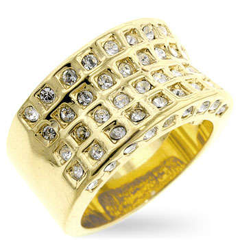 Round cut CZ costume Wedding Band