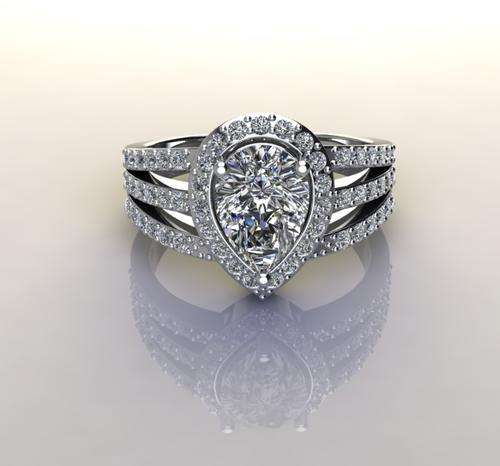 *CD DESIGNER JEWELRY*2.81ctw Simulated Diamond Engagement Ring in 925 Sterling Silver*Size R*