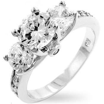2.45ctw Cubic Zirconia Costume Ring- size 9