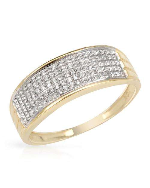 0.18ctw Natural Diamond Band in 10K Yellow Gold