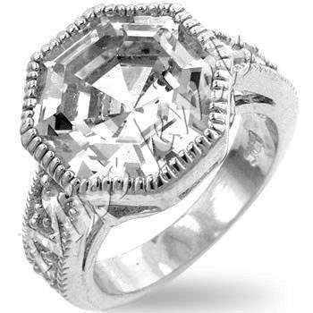 Clear Cubic Zirconia Costume Dress Ring- Size 6-10 | Save 20%