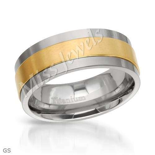 Men's Titanium Two-Tone Wedding Band**Size 9