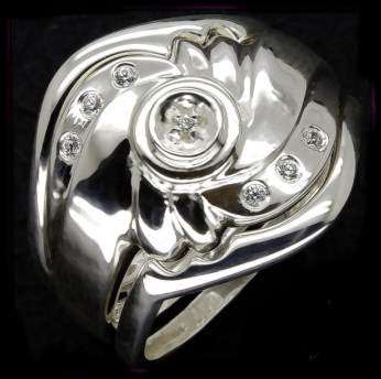 ***925 Sterling Silver 0.04ctw CZ Wedding Set***Size 11**