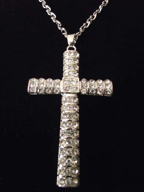 Rhinestone Cross Necklace