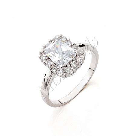 Emerald Cut CZ Dress Ring***Size 9