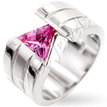 1.00ct Pink Cubic Zirconia Dress ring- Size 6-10