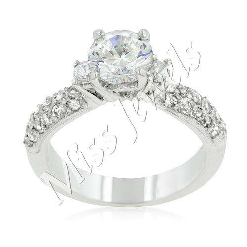 1.77ctw Cubic Zirconia Cocktail Ring- Size 5-10