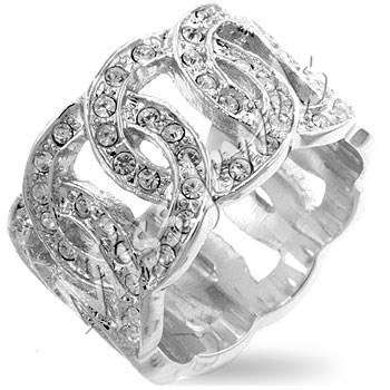 Multi Hoop CubicZirconia Costume Wedding band-Size 6,8,9,10