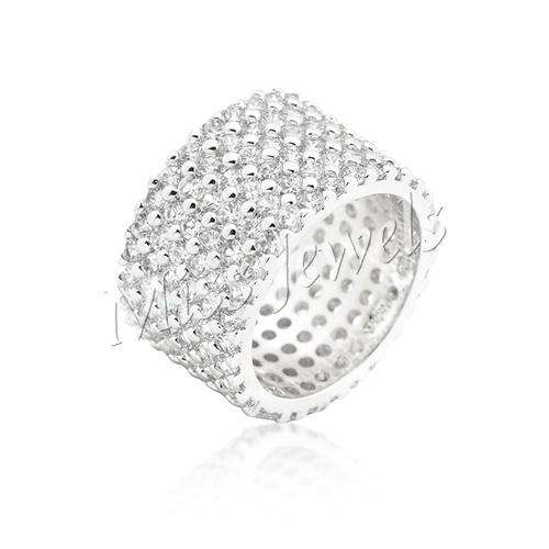 Pave set CubicZirconia Costume Eternity Band- Size 6-10