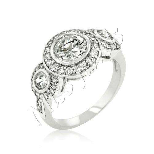 1.46ctw Cubic Zircoina Cocktail Dress Ring- Size 6-8