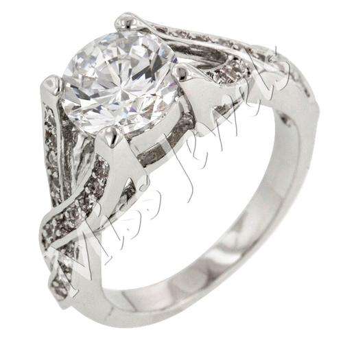2.32ctw Cubic Zirconia Cocktail Ring- Size 6-10