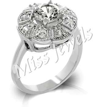 2.50ctw Simulated Diamond Engagement Ring- Size 9