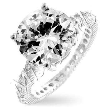 2ct Solitaire Engagement Ring in 925 Sterling Silver- Size 6 -10
