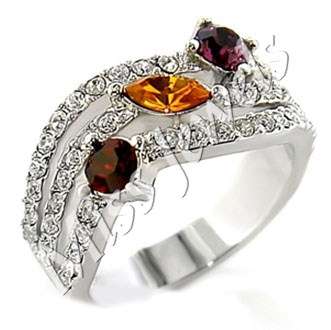Swarovski Coloured Crystal Dress Ring**Size 7/9/10***