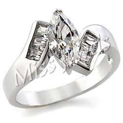 3.25ctw Marquise cut CubicZirconia Engagement Style Ring- Size 7-10