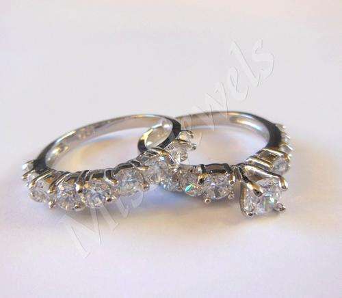 **2.54ctw**CZ Wedding Set in 925 Sterling Silver**Size 7/8**
