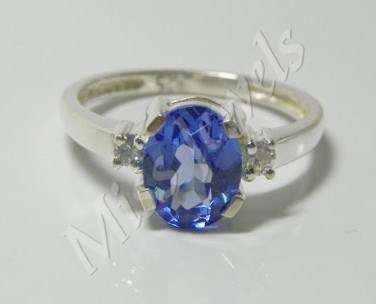 2.00ct Tanzanite CZ Engagement Ring Size 10.5