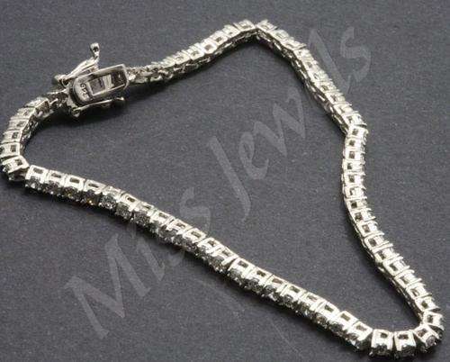 2.72 ctw 925 Sterling Silver Tennis Bracelet