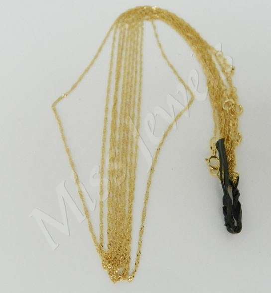 9ct YELLOW GOLD 50 cm Singapore Chain