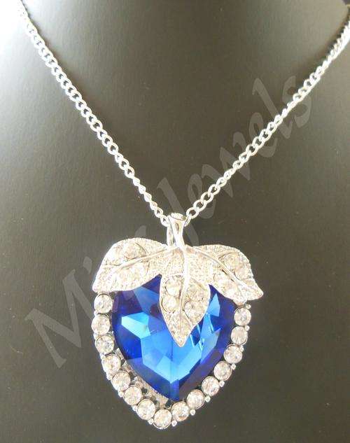 Blue Heart Pendant with FREE 70cm Necklace