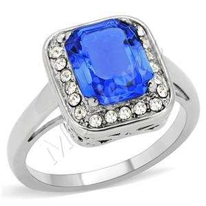 3.22ctw Austrian Crystal Stainless Steel Dress Ring Size 5/6/7/8/10