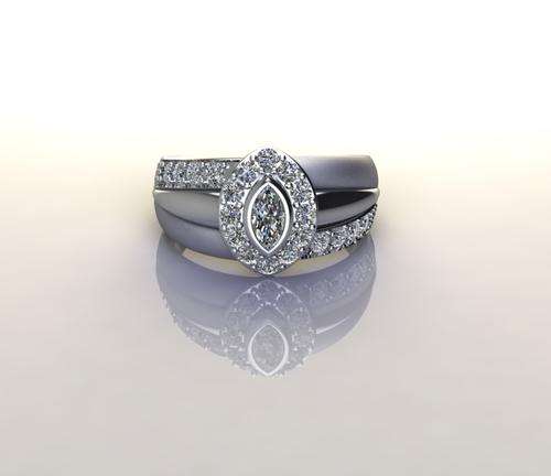 *CD DESIGNER JEWELRY*1.00ct Cubic Zirconia Dress Ring in 925 Sterling Silver- Size Q1/2