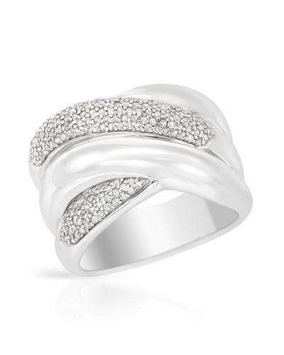 0.32ctw Natural Diamond Cluster Ring in Silver