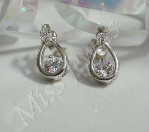 Clear CZ 925 Sterling Silver Studs