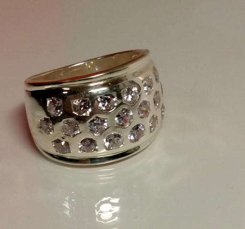 1.9ctw Lavender CZ Ring in Silver- Size R