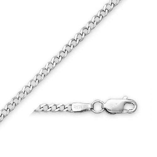 54cm 925 Sterling Silver Curb Chain