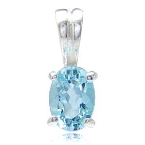 0.75ctw Natural Topaz Pendant in 925 Sterling Silver