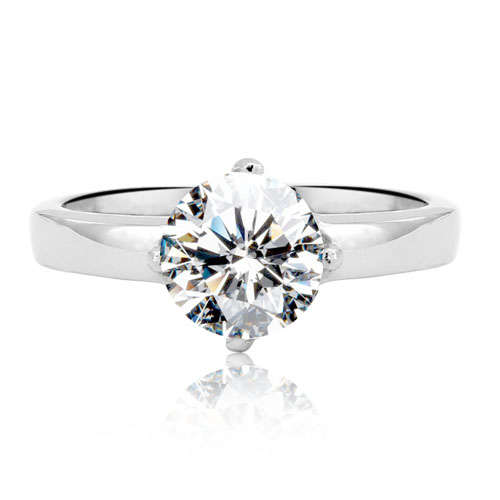 **Ample shine***Stunning 4.6ct Cr Diamond Solitaire Engagement Ring