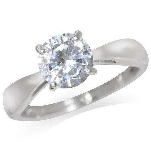 2.12ctw Clear CZ Ring in 925 Sterling Silver- Size 9/ 10
