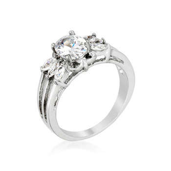 1.85ctw CZ Engagement Style Ring- Size 7-9