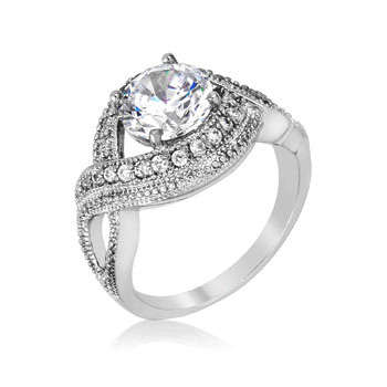 2.11ctw CZ Engagement Style Ring- Size 7-9