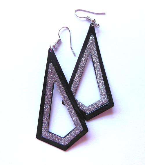 Two Tone Drop Earrings