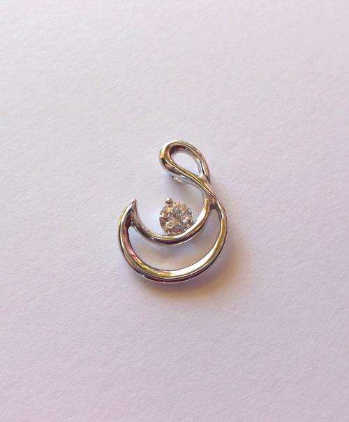 CZ Halfmoon pendant