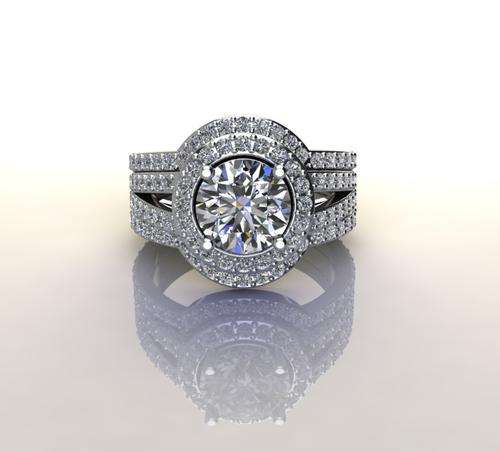 *CD DESIGNER JEWELRY* 2.6ctw CZ 3-Piece Set in Silver-Size R