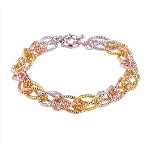 Three Tone Costume Bracelet- 19cm*